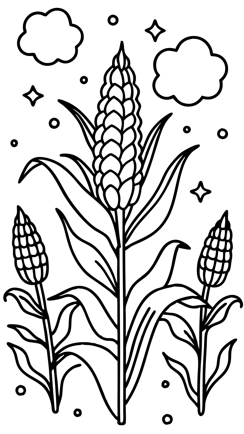 corn coloring page